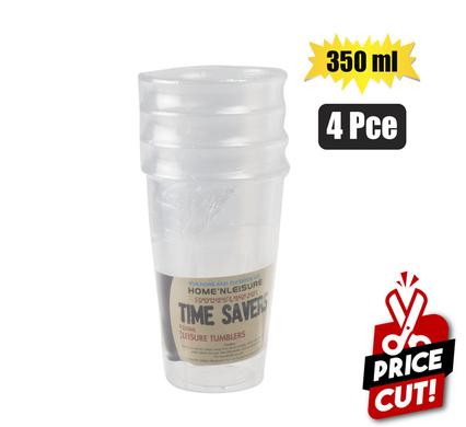 TUMBLERS PL 4PC 350ml POLYPROP product image