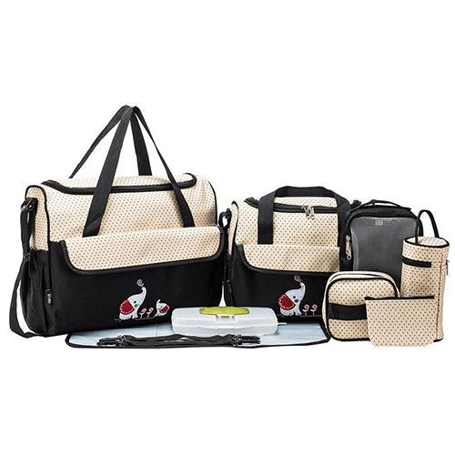 10 Piece Elephant Embroided Diaper Bag - 4aKid