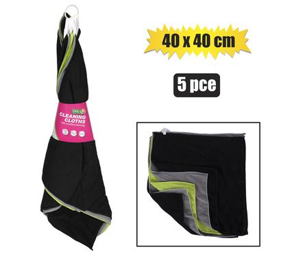 CLOTH MICROFIBRE 40x40cm 5PCE MIXED COL product image