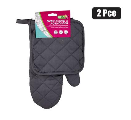POTHOLDER & OVEN GLOVE COTTON 2PCE product image