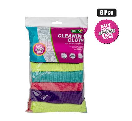 CLOTH MICROFIBRE 30x30cm 8PCE MIXED COL product image
