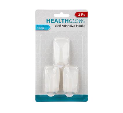 HOOK S/ADH PLASTIC 3PC RECTANGULAR product image