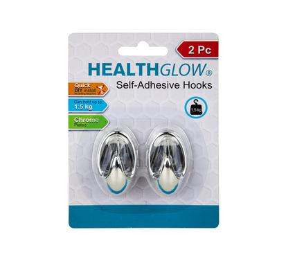 HOOK S/ADH PLASTIC 2PC CHROME product image
