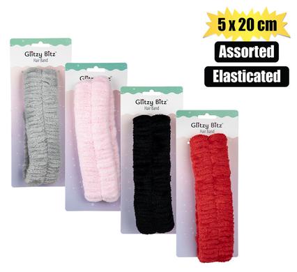 HAIR BAND 5X20cm ELASTICATED  ASSORTED product image