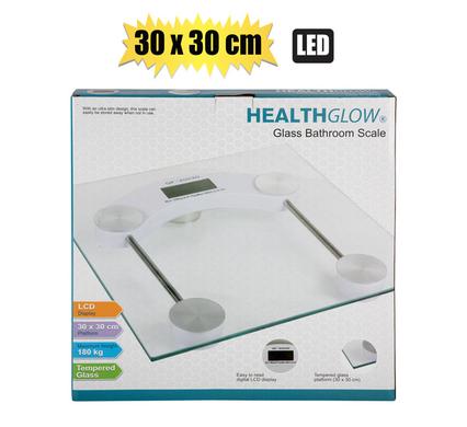 BATHROOM SCALE SQUARE LCD GLASS PLATFORM product image