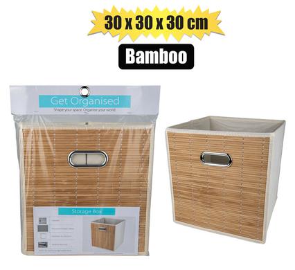 STORAGE BOX NON-WOVEN 30x30x30cm BAMBOO product image