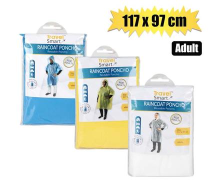 RAINCOAT PONCHO ADULT 117x97cm  VINYL product image
