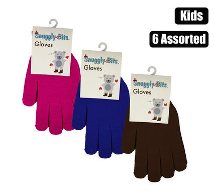 GLOVES KIDS PLAIN ASSORTED COLOURS product image