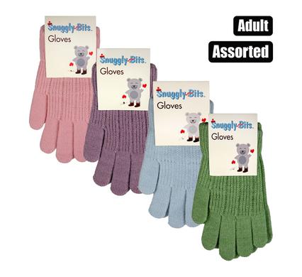 GLOVES ADULT PLAIN ASSTD COLOURS 21x10cm product image