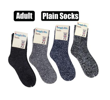 SOCKS ADULT PLAIN DESIGN ASSTD product image