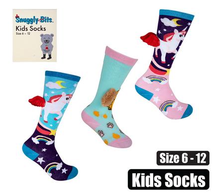 SOCKS INDOOR 3D LONG SOCKS SIZE 6-12YRS product image
