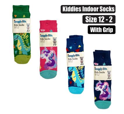 SOCKS INDOOR W/GRIP SIZE 7-10YRS product image