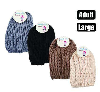 BEANIE ADULT KNITTED LARGE FIT ASSTD product image