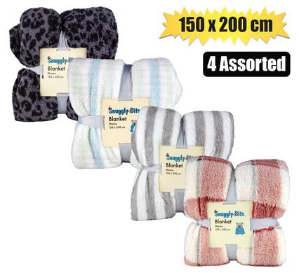 BLANKET CHECK SOFT SHERPA 150x200cm ASST product image