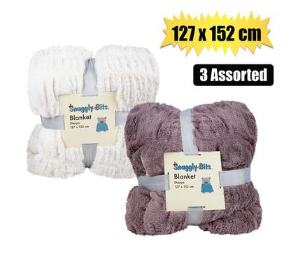 BLANKET FAUX RABBIT SHERPA 127x152cm product image