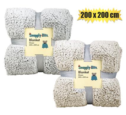 BLANKET SHERPA 200x200cm ASSTD product image