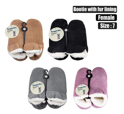 SLIPPER BOOTIE WITH FUR LINING SIZE 7 product image
