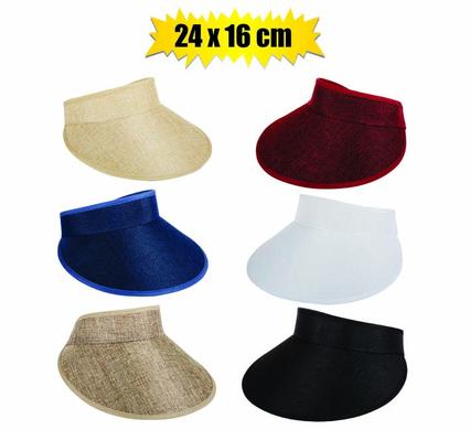 HAT LADIES VISOR STYLE ASSTD 24x16cm product image