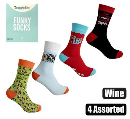 SOCKS UNISEX BEER/WINE DESIGNS product image