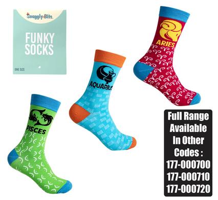 SOCKS UNISEX ZODIAC AQUARIS/PISCES/ARIES product image