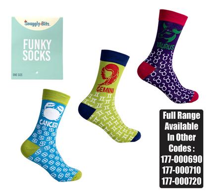 SOCKS UNISEX ZODIAC TAURUS/GEMINI/CANCER product image