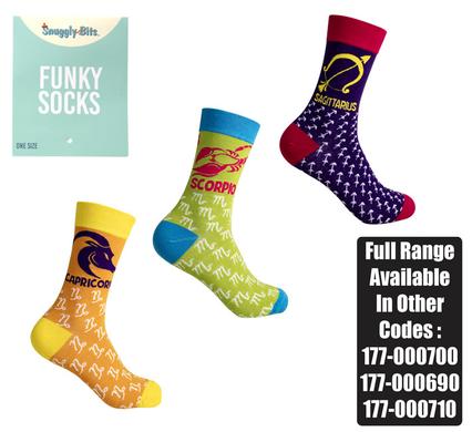 SOCKS UNISEX ZODIAC SCORPIO/SAGIT/CAPRIC product image