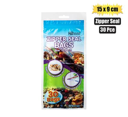 DISPOSABLE BAG ZIPPERSEAL 30PC 15x9cm product image