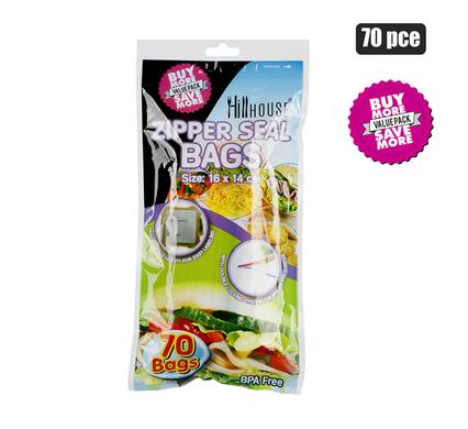 DISPOSABLE BAG ZIPPERSEAL 70PC 16x14cm product image