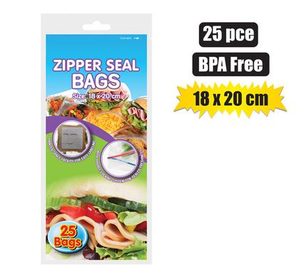 DISPOSABLE BAG ZIPPERSEAL 25PC 18x20cm product image