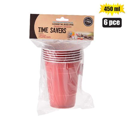 PICNIC CUPS PL 6PCE DISPOSABLE 450ml product image