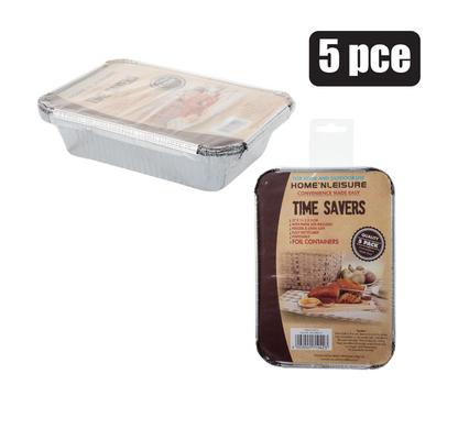 BAKING-PAN ALUM-FOIL 5PCE 17x11.5x3cm product image