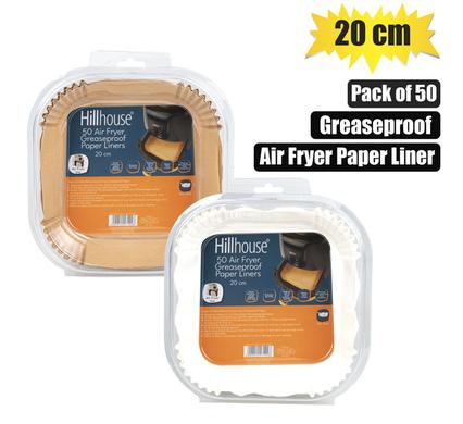 AIR FRYER LINERS 20cm SQUARE 50PC product image