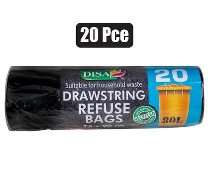REFUSE BAG BLACK 20PC 750x950mm D/STRING product image