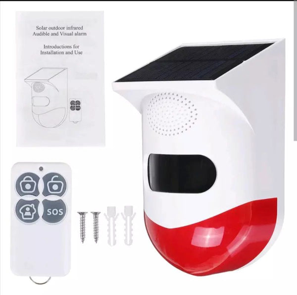 WIFI Pet- Friendly PIR Outdoor Solar Light & Siren Alarm & Remote Control
