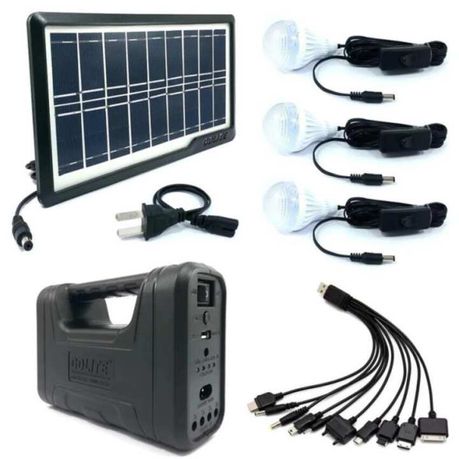 GD-8017 Solar Home Lighting System with 3 Led Bulbs
