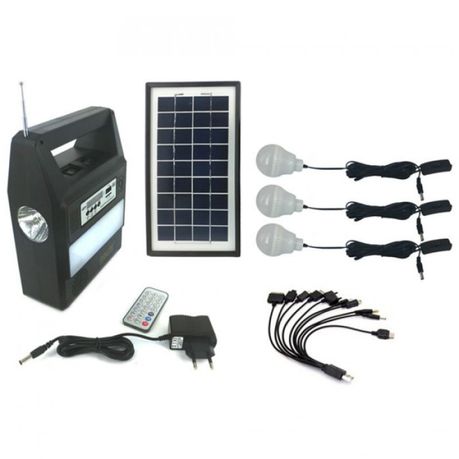 GD-8216 Rechargeable Solar Digital Light Kit FM Radio MP3 Player