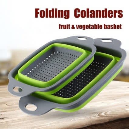 2PC COLLAPSIBLE COLANDER FILTER BASKET