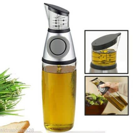 Press And Measure Oil Or Vinegar Dispenser Bottle