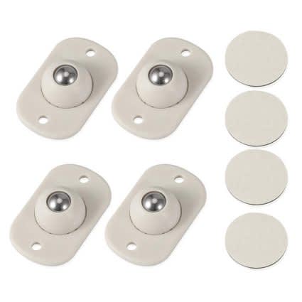 360°Rotation 4Pack Ball Bearing 8Kg Load for Transmission Self-Adhesive Casters Buy One Get 1 Free