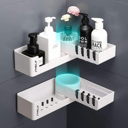 Rotating Corner Bathroom, Kitchen Storage Rack Shelf Organizer