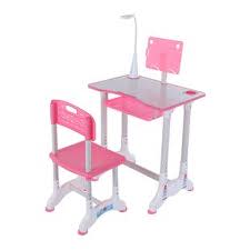 Kids Learning Study Table Desk and Chair Set with LAMP   - Adjustable