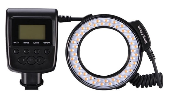 MAMEN 48 Macro LED Ring Flash Light With 8 Adapter Ring For Nikon Canon Pentax Olympus Panasonic Camera DSLR Ring Flash Kit