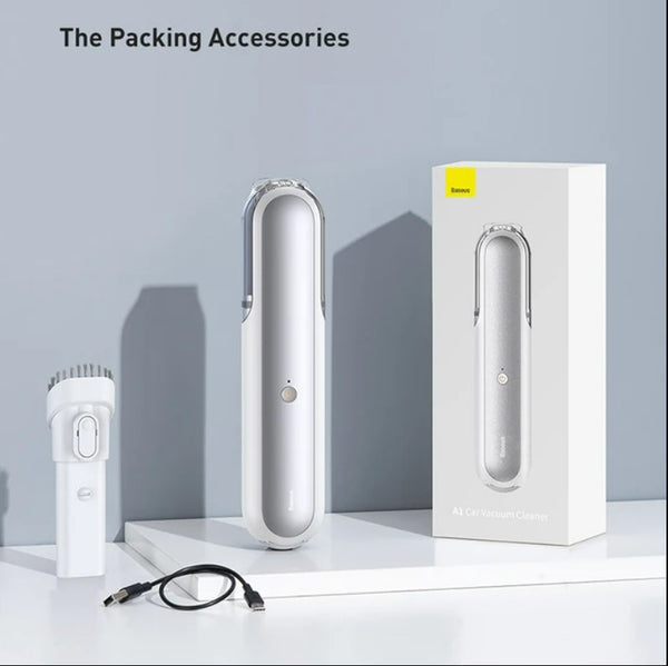 Baseus A1 Car Vacuum Cleaner 4000Pa Wireless Vacuum For Car Home Cleaning - White
