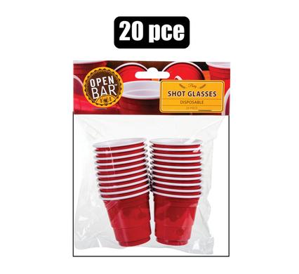 SHOT-GLASS PL DISPOSABLE 20PC PONG 20Z product image