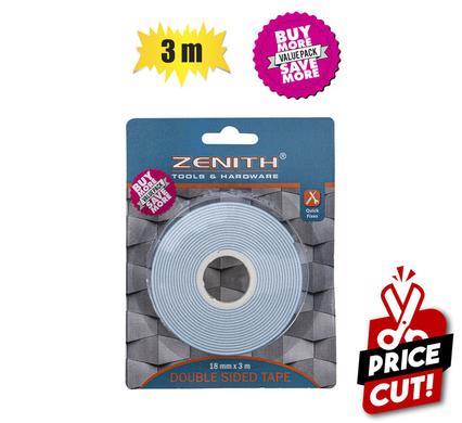 TAPE DBL-SIDED 18x3000mm VALUE PK ZENITH product image