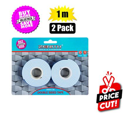 TAPE DBL-SIDED 24x1000mm 2 PACK product image