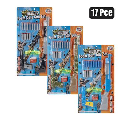 GUN RIFLE SUCTION DART SET 17pc, 62x32cm product image