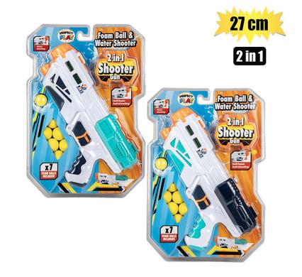 GUN SPACE BLASTER 27cm 2IN1 BULLET/WATER product image