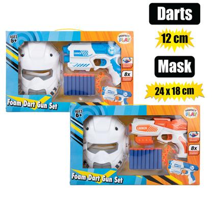 GUN FOAM DART 21cm WITH MASK SET 24x18cm product image