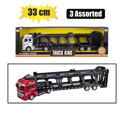 DIE CAST TRUCK & TRAILER 33cm ASSTD product image